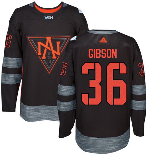 Team North America #36 John Gibson Black 2016 World Cup Stitched Youth NHL Jersey